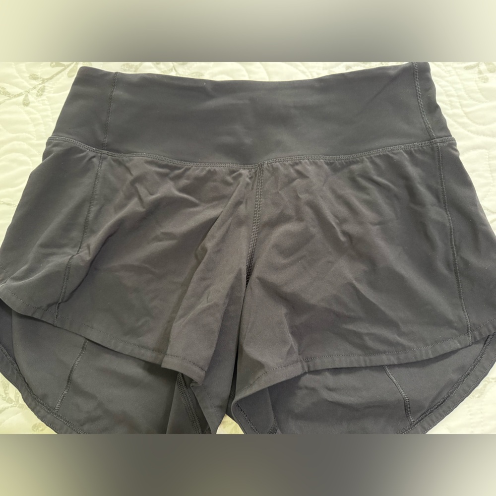 lululemon athletica Speed up Black Athletic Shorts
